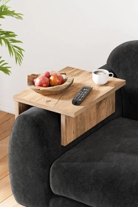 Kls Ayarlanabilir Koltuk Sehpası Yan Sehpa- Çam